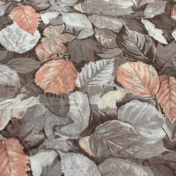 EUC Milano Blouse Top 100% Silk Long Sleeve Fall Leaves Muted Neutrals M Neutral - Picture 15 of 16